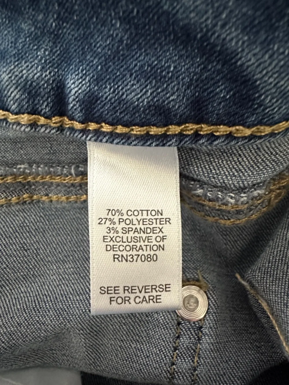 Est 1946 Denim High Rise Wash Crop Jeans Flouncy Frayed Hem Women’s Sz 14 - Picture 9 of 10
